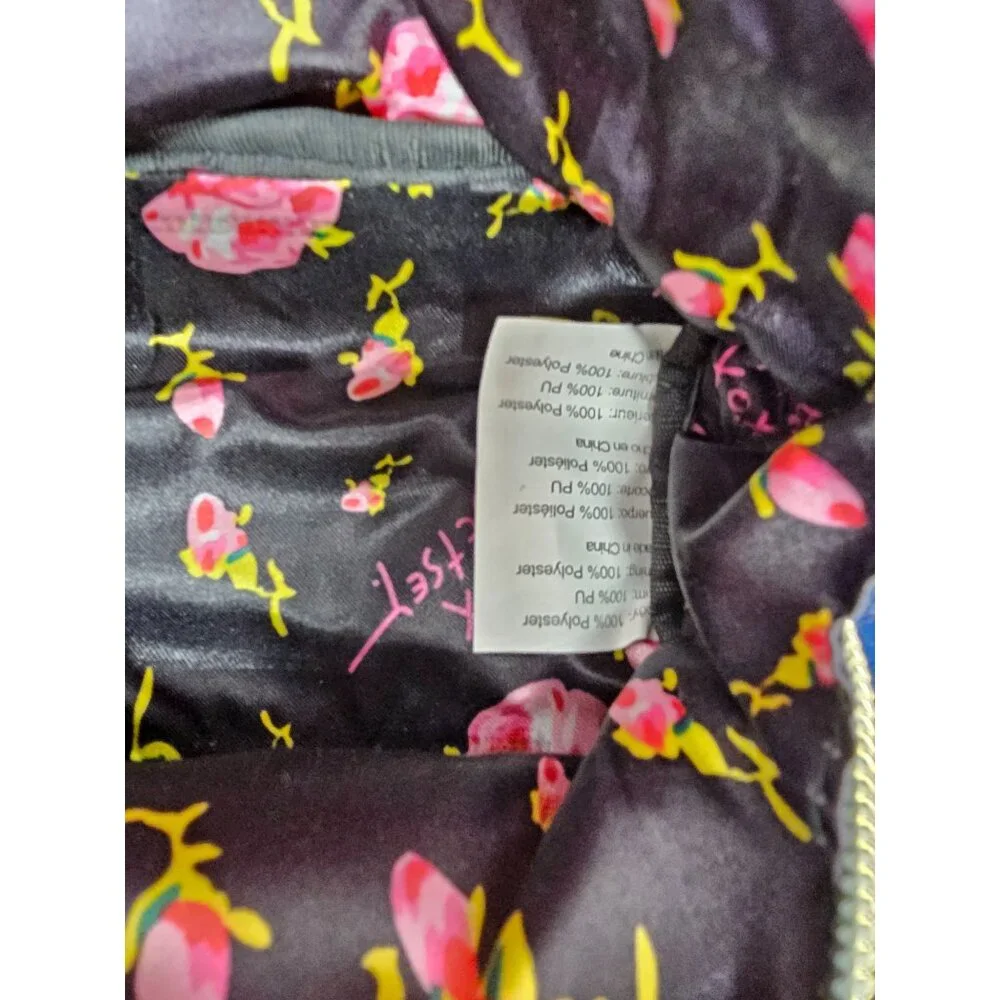 Betsey Johnson‎ Cosmetic Bag Makeup Bag Hearts Floral